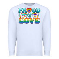 White Lgbtq Proud Of Love Premium Sweatshirt - BundleAndBundleShop