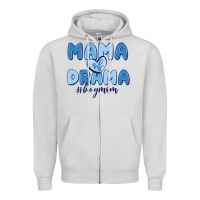 Dove Grey mama of drama boy mom Zipper Hoodie - MaliasSmallBusiness