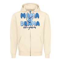 Sandshell mama of drama boy mom Zipper Hoodie - MaliasSmallBusiness