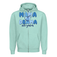 Seafoam mama of drama boy mom Zipper Hoodie - MaliasSmallBusiness