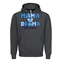 Smoke mama of drama boy mom Zipper Hoodie - MaliasSmallBusiness