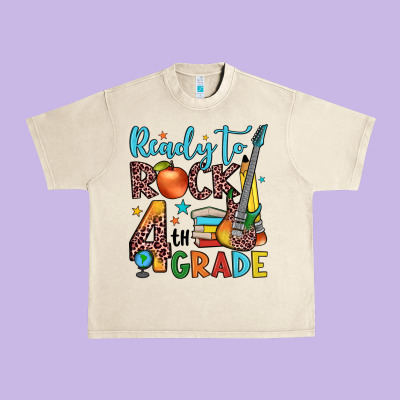 Ready To Rock 4th Grade Urban Heavy Tee Designed By Jahusdesignshop