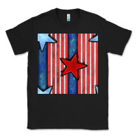 Black 4th of july stars and stripes seamless pattern Classic Tee - BundleAndBundleShop