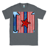 Charcoal Heather 4th of july stars and stripes seamless pattern Classic Tee - BundleAndBundleShop