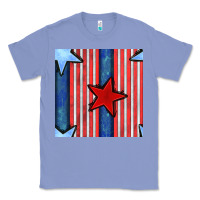 Colony Blue 4th of july stars and stripes seamless pattern Classic Tee - BundleAndBundleShop