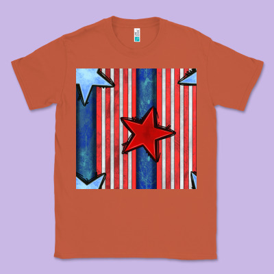 4th Of July Stars And Stripes Seamless Pattern Classic Tee Designed By Bundleandbundleshop