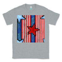 Heather Grey 4th of july stars and stripes seamless pattern Classic Tee - BundleAndBundleShop