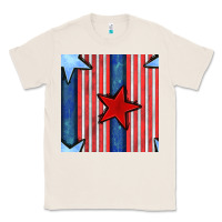 Natural 4th of july stars and stripes seamless pattern Classic Tee - BundleAndBundleShop