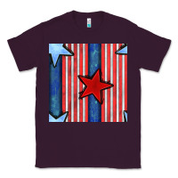 Plum 4th of july stars and stripes seamless pattern Classic Tee - BundleAndBundleShop