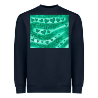 Navy green glitter heart Heavyweight Sweatshirt - JahusDesignShop