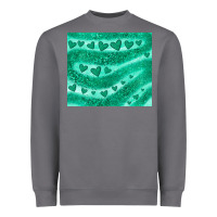 Storm green glitter heart Heavyweight Sweatshirt - JahusDesignShop