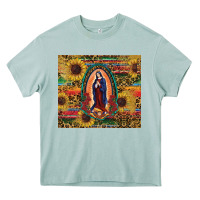 Arona sunflower serape lady of guadalupe Heavy Core Tee - RanaPortraitStore
