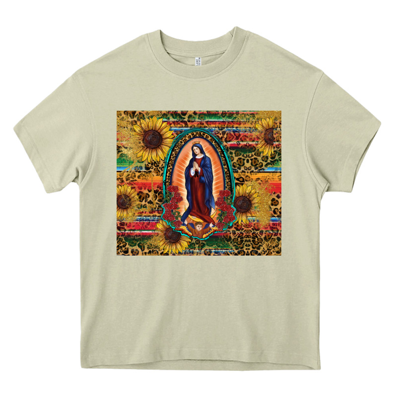 Sunflower Serape Lady Of Guadalupe Heavy Core Tee by RanaPortraitStore | Teevron