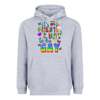 Heather Grey Western It's Great Day To Be Gay Heavyweight Hoodie - BundleAndBundleShop