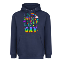 Navy Western It's Great Day To Be Gay Heavyweight Hoodie - BundleAndBundleShop