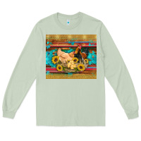 Matcha western coop animals farm chicken chick rooster sunflowers wooden sera Long Sleeve Tee - Artiststas
