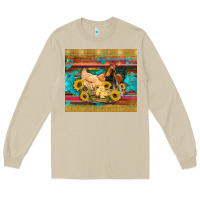 Mushroom western coop animals farm chicken chick rooster sunflowers wooden sera Long Sleeve Tee - Artiststas