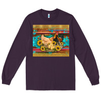 Plum western coop animals farm chicken chick rooster sunflowers wooden sera Long Sleeve Tee - Artiststas