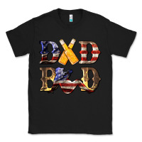 Black American Flag Dad Bod Classic Tee - LillyAllenDesigns