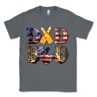 Charcoal Heather American Flag Dad Bod Classic Tee - LillyAllenDesigns