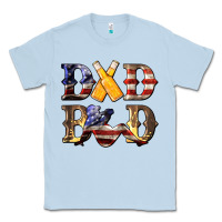 Dusty Blue American Flag Dad Bod Classic Tee - LillyAllenDesigns