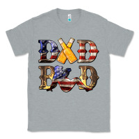 Heather Grey American Flag Dad Bod Classic Tee - LillyAllenDesigns