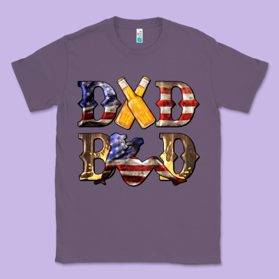 American Flag Dad Bod Classic Tee Designed By Lillyallendesigns