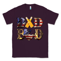 Plum American Flag Dad Bod Classic Tee - LillyAllenDesigns