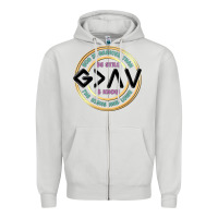 Dove Grey be still and know Zipper Hoodie - MaliasSmallBusiness