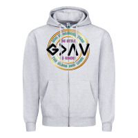 Heather Grey be still and know Zipper Hoodie - MaliasSmallBusiness