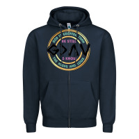 Navy be still and know Zipper Hoodie - MaliasSmallBusiness