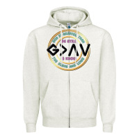 Oatmeal Heather be still and know Zipper Hoodie - MaliasSmallBusiness
