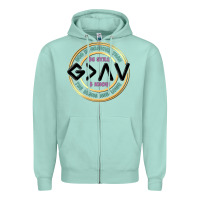 Seafoam be still and know Zipper Hoodie - MaliasSmallBusiness