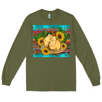 Army Green western chicks coop animals sunflowers cactus serape leopard turquoise Long Sleeve Tee - Artiststas