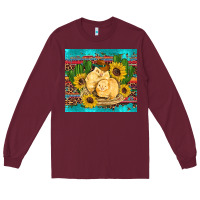 Burgundy western chicks coop animals sunflowers cactus serape leopard turquoise Long Sleeve Tee - Artiststas