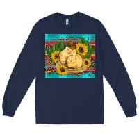 Navy western chicks coop animals sunflowers cactus serape leopard turquoise Long Sleeve Tee - Artiststas