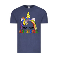 Vintage Denim autism au some  unicorn Vintage Tee - AdoDesignShop