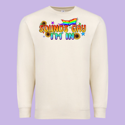 Sounds Gay I'm In Pride Lgbtq Premium Sweatshirt Designed By Bundleandbundleshop