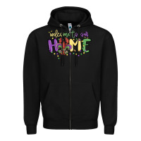 Black welcome to our home Zipper Hoodie - MaliasSmallBusiness