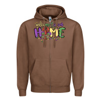 Chestnut welcome to our home Zipper Hoodie - MaliasSmallBusiness