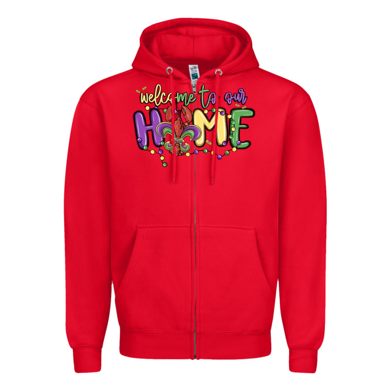 Welcome To Our Home Zipper Hoodie by MaliasSmallBusiness | Teevron