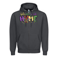 Smoke welcome to our home Zipper Hoodie - MaliasSmallBusiness