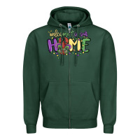Sports Green welcome to our home Zipper Hoodie - MaliasSmallBusiness