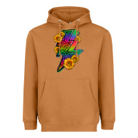 Meerkat LGBTQ+ Lightnin' Bolt With Sunflower Heavyweight Hoodie - BundleAndBundleShop