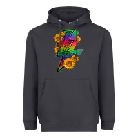 Smoke LGBTQ+ Lightnin' Bolt With Sunflower Heavyweight Hoodie - BundleAndBundleShop