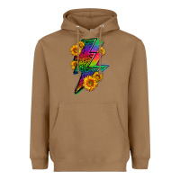 Lgbtq+ Lightnin' Bolt With Sunflower Heavyweight Hoodie | Teevron