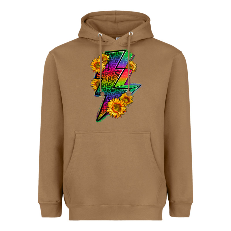 Lgbtq+ Lightnin' Bolt With Sunflower Heavyweight Hoodie by BundleAndBundleShop | Teevron