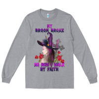 Heather Grey my broom broke Long Sleeve Tee - AdoDesignShop
