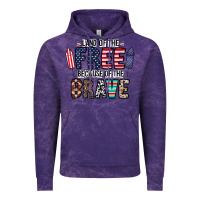 Cloud Purple land of the beacause of the brave Vintage Hoodie - CowhideDigitalArt