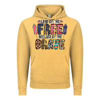 Vintage Mustard land of the beacause of the brave Vintage Hoodie - CowhideDigitalArt